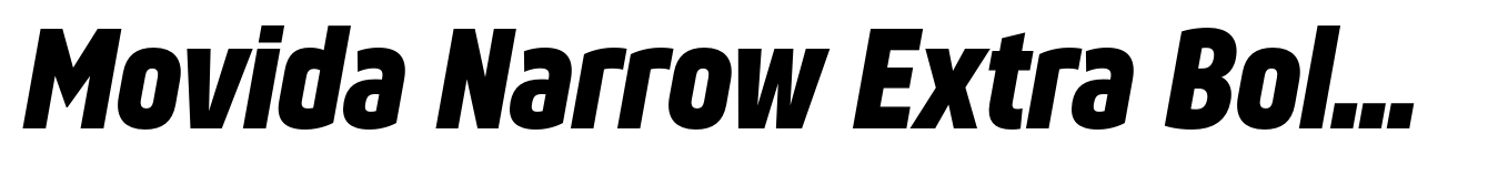 Movida Narrow Extra Bold Italic